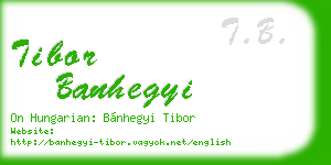 tibor banhegyi business card