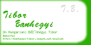 tibor banhegyi business card